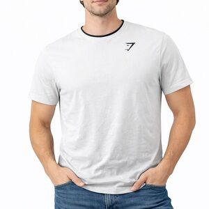 Gymshark White Short Sleeve Tee